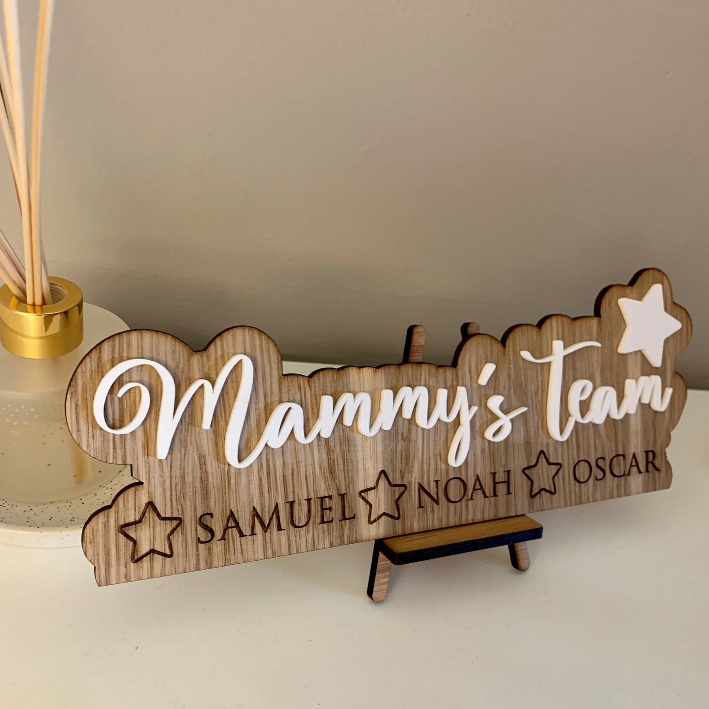 Mummy's Team Oak Sign