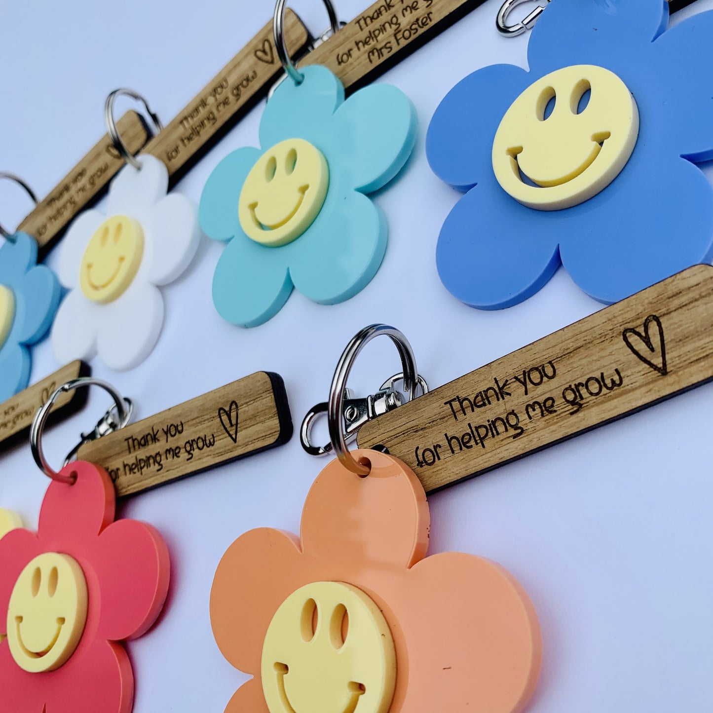 Personalised Thank You for helping me grow Bag Tag