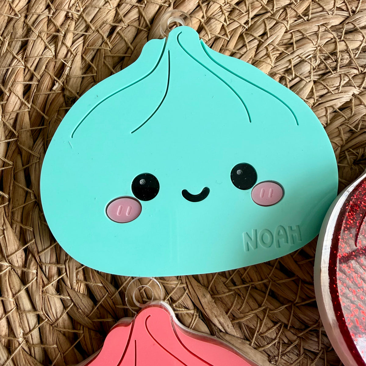 Personalised Squishy Acrylic Tree Ornament | Custom Name Christmas Decoration | Glitter Squishy