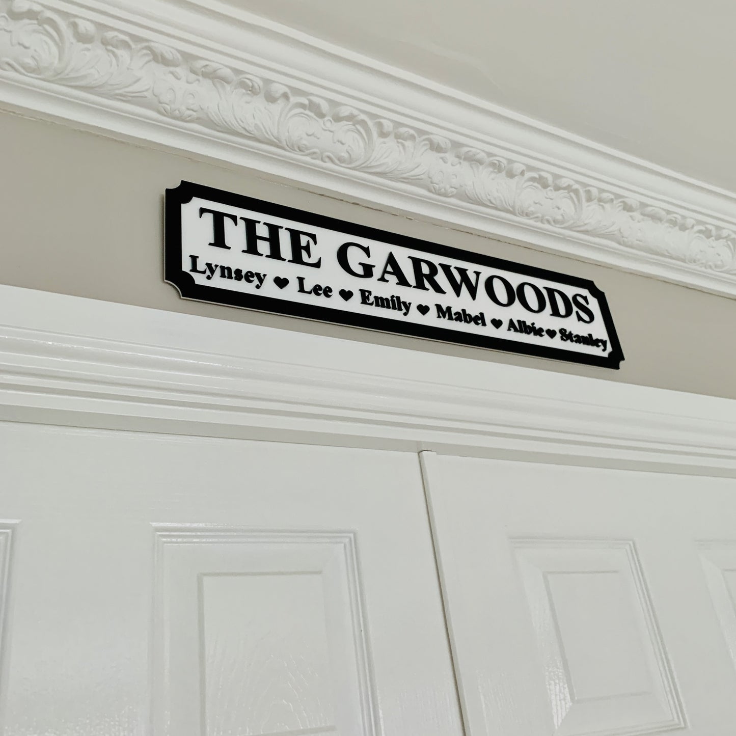 Personalised 3D Railway / Street Sign -  The Family Surname and First Names