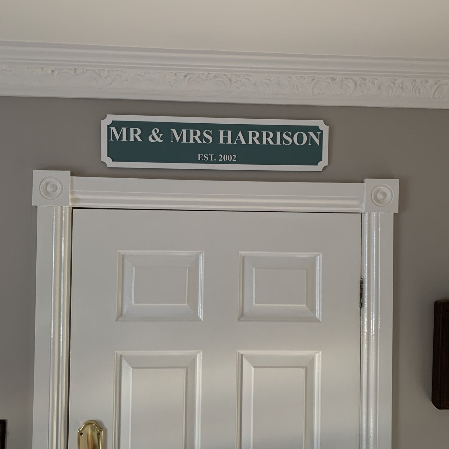 Personalised 3D Railway / Street Sign - Mr & Mrs Family Surname and Year