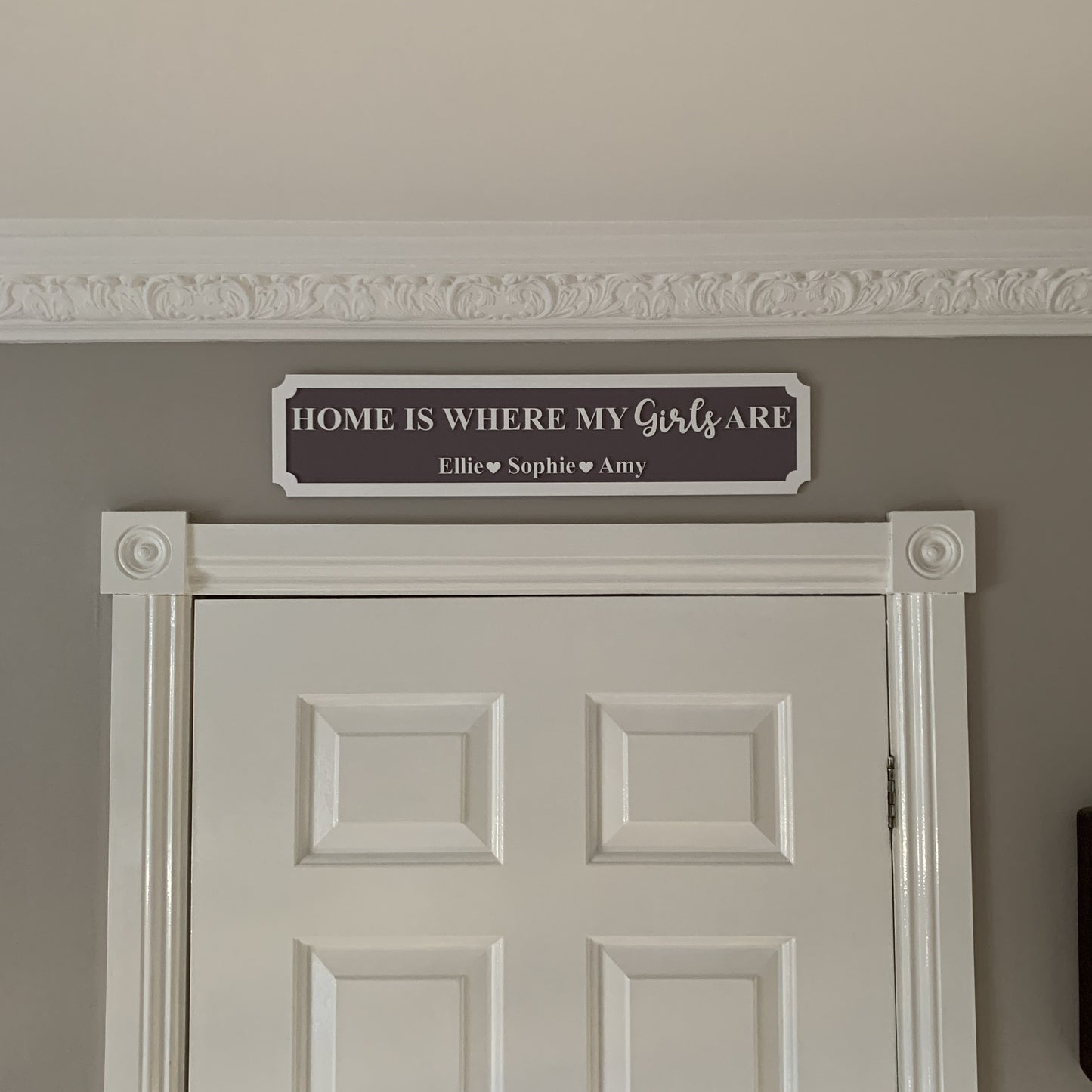 Personalised 3D Railway / Street Sign - Home Is Where My / Our Girls Are