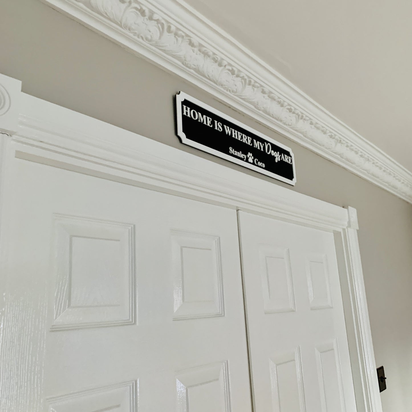 Personalised 3D Railway / Street Sign - Home Is Where My / Our Dogs Are