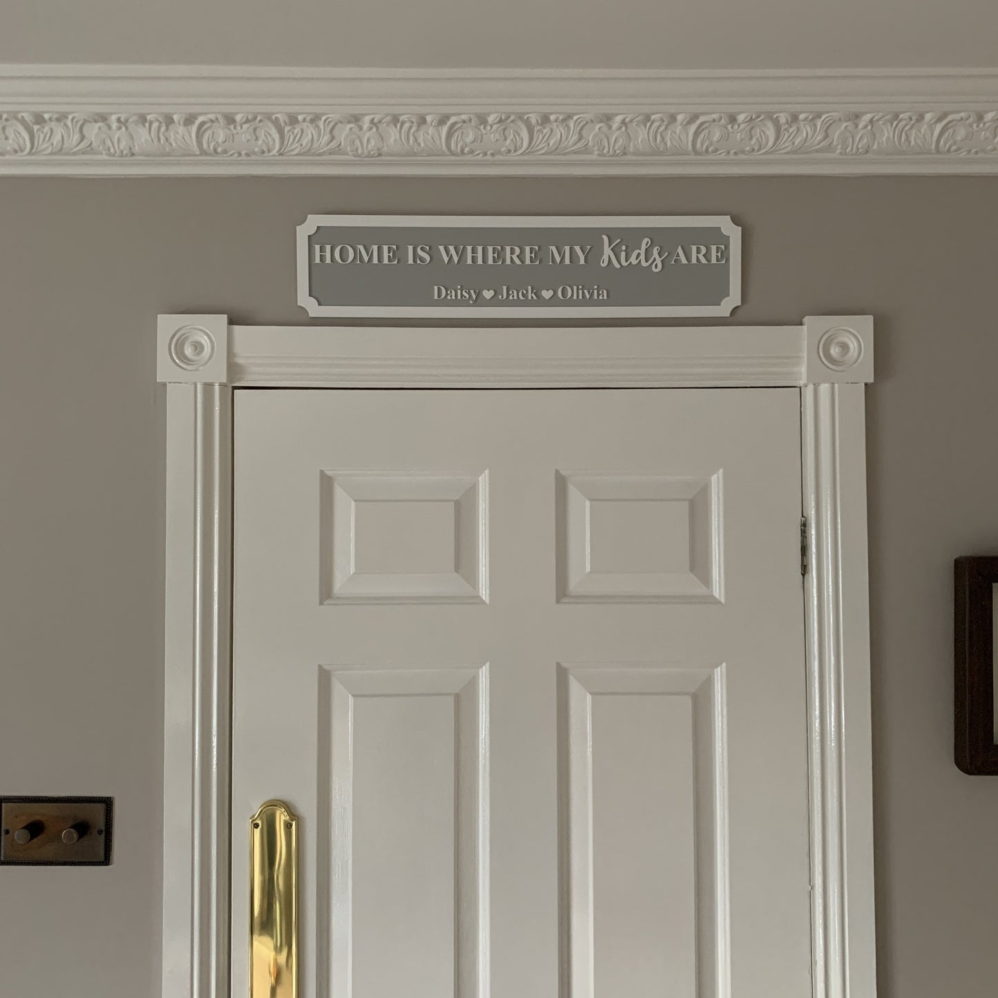 Personalised 3D Railway / Street Sign - Home Is Where My / Our Kids Are