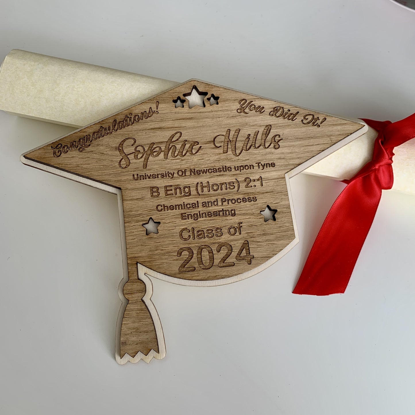 Personalised Graduation Mortar Board Plaque