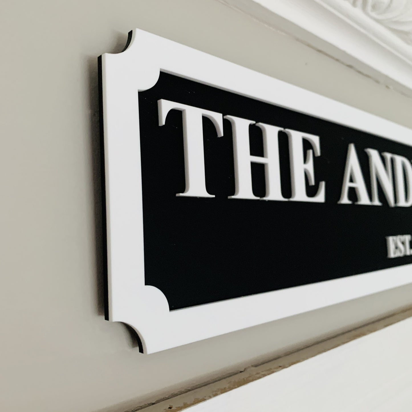 Personalised 3D Railway / Street Sign - The Family Surname & Established Year