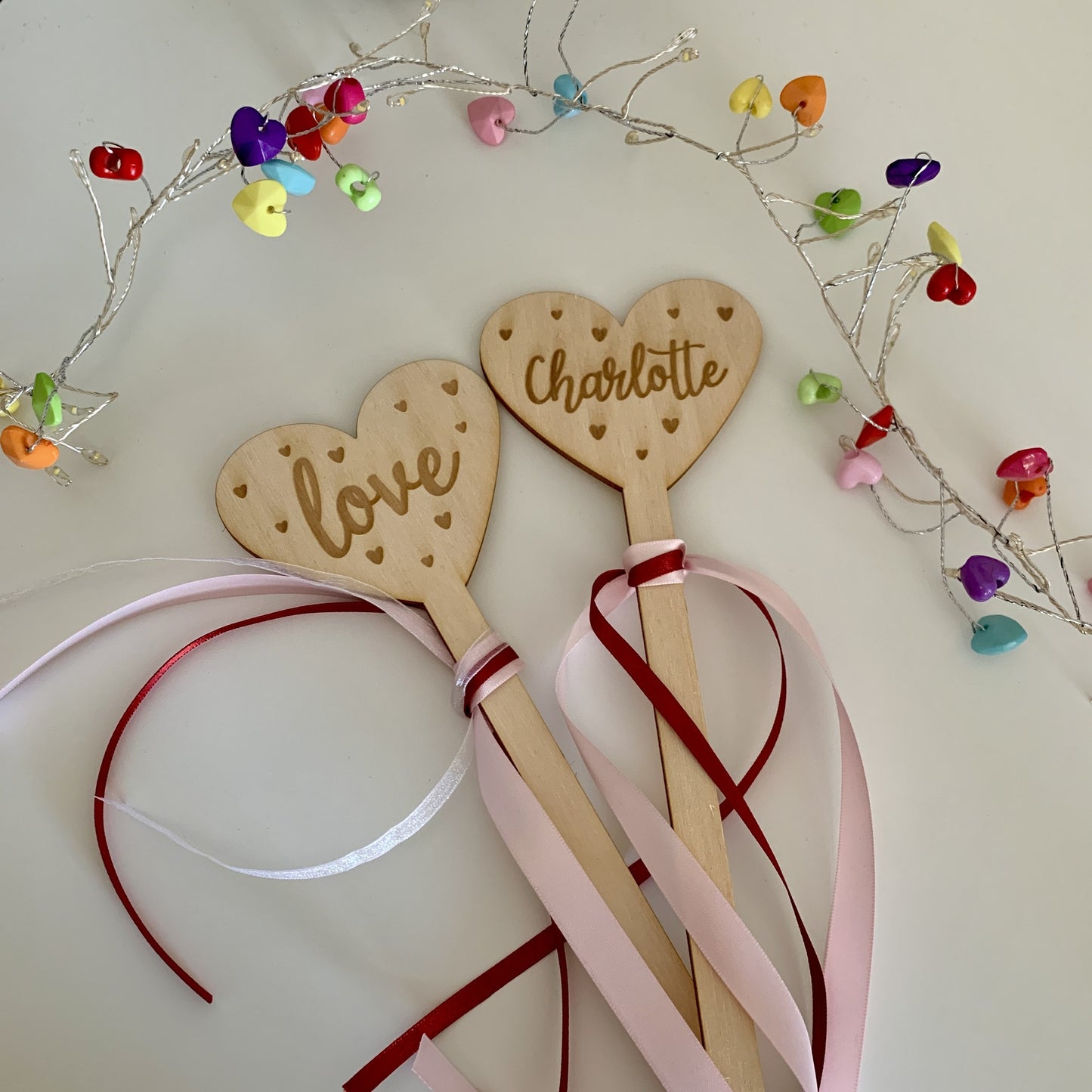 Personalised Love Heart Wand