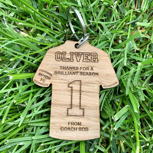 Personalised Football Shirt Keyring
