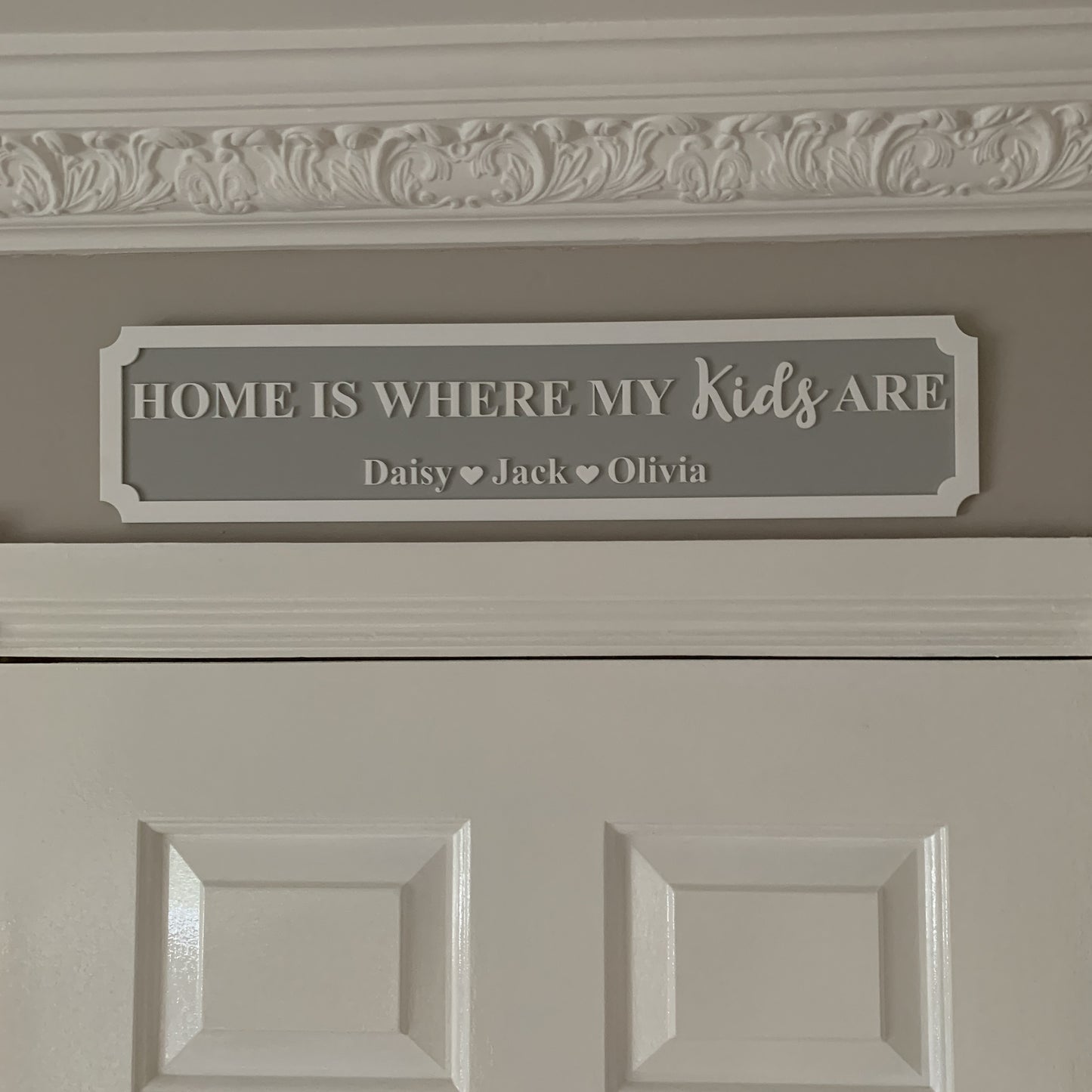 Personalised 3D Railway / Street Sign - Home Is Where My / Our Kids Are