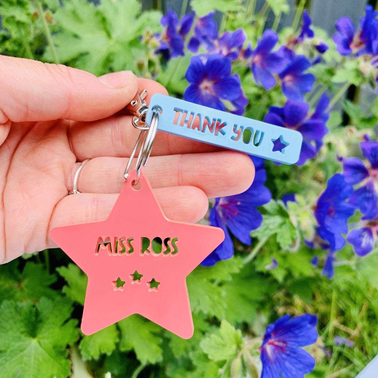 Personalised Teacher Thank You Star Bag Tag