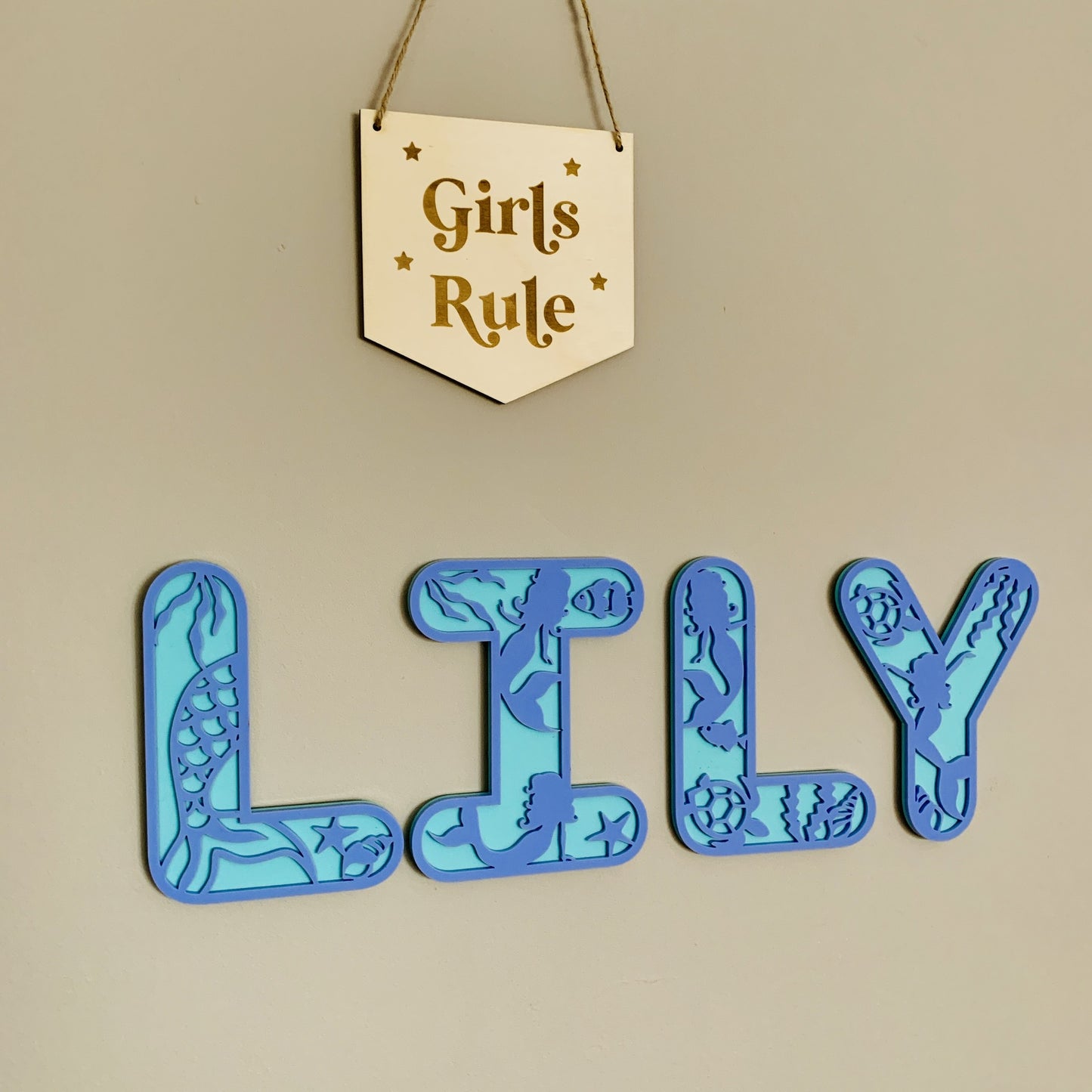 Mermaid Themed Wall Letters