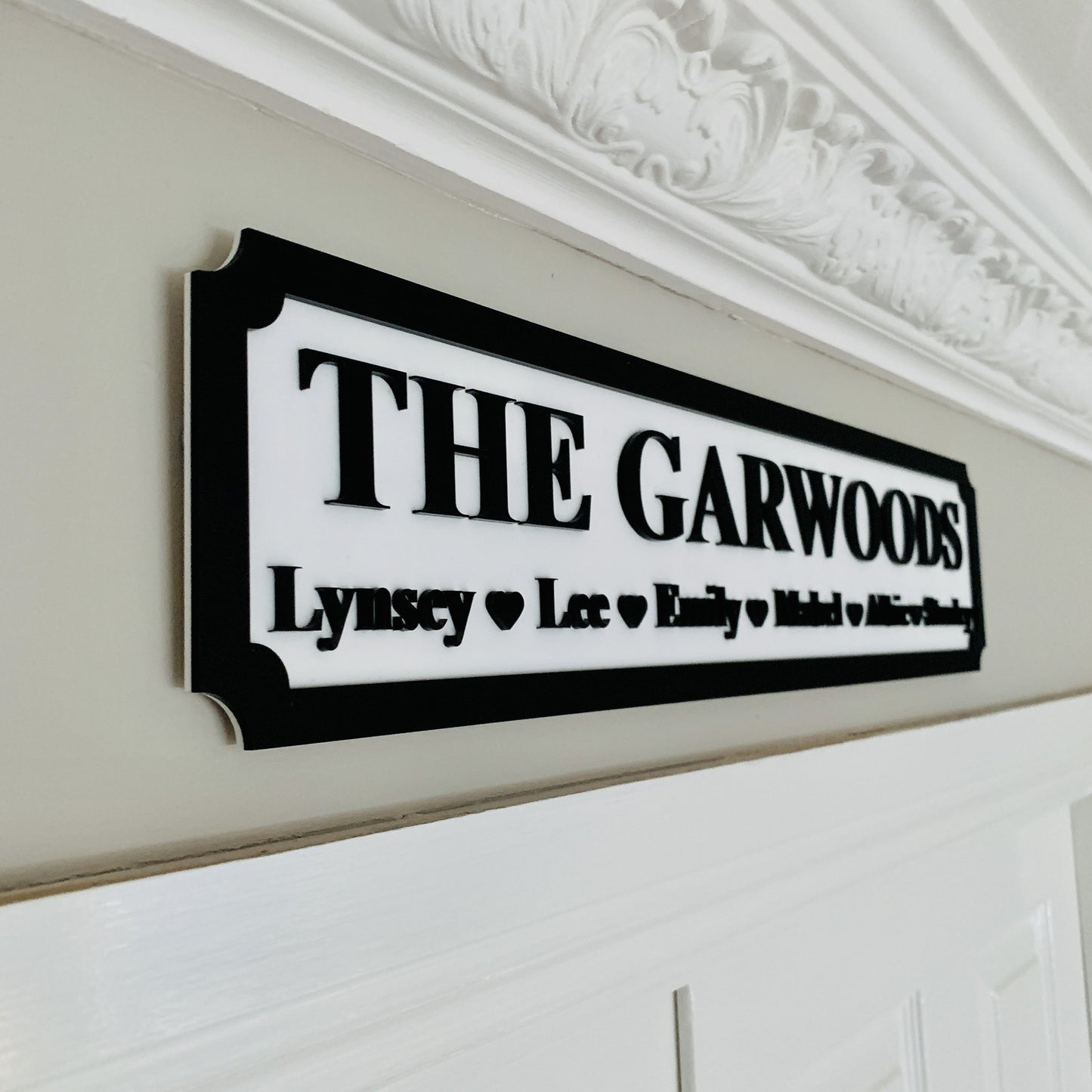Personalised 3D Railway / Street Sign -  The Family Surname and First Names