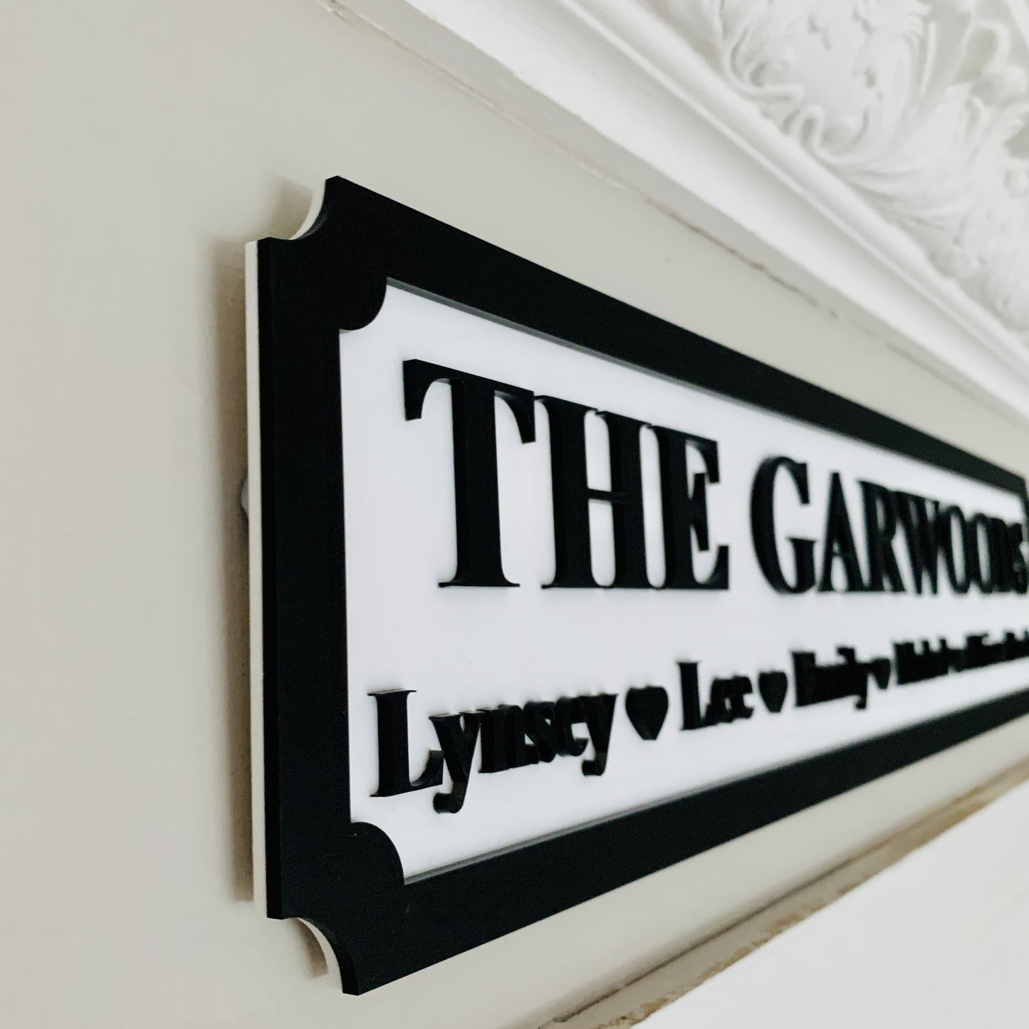 Personalised 3D Railway / Street Sign -  The Family Surname and First Names