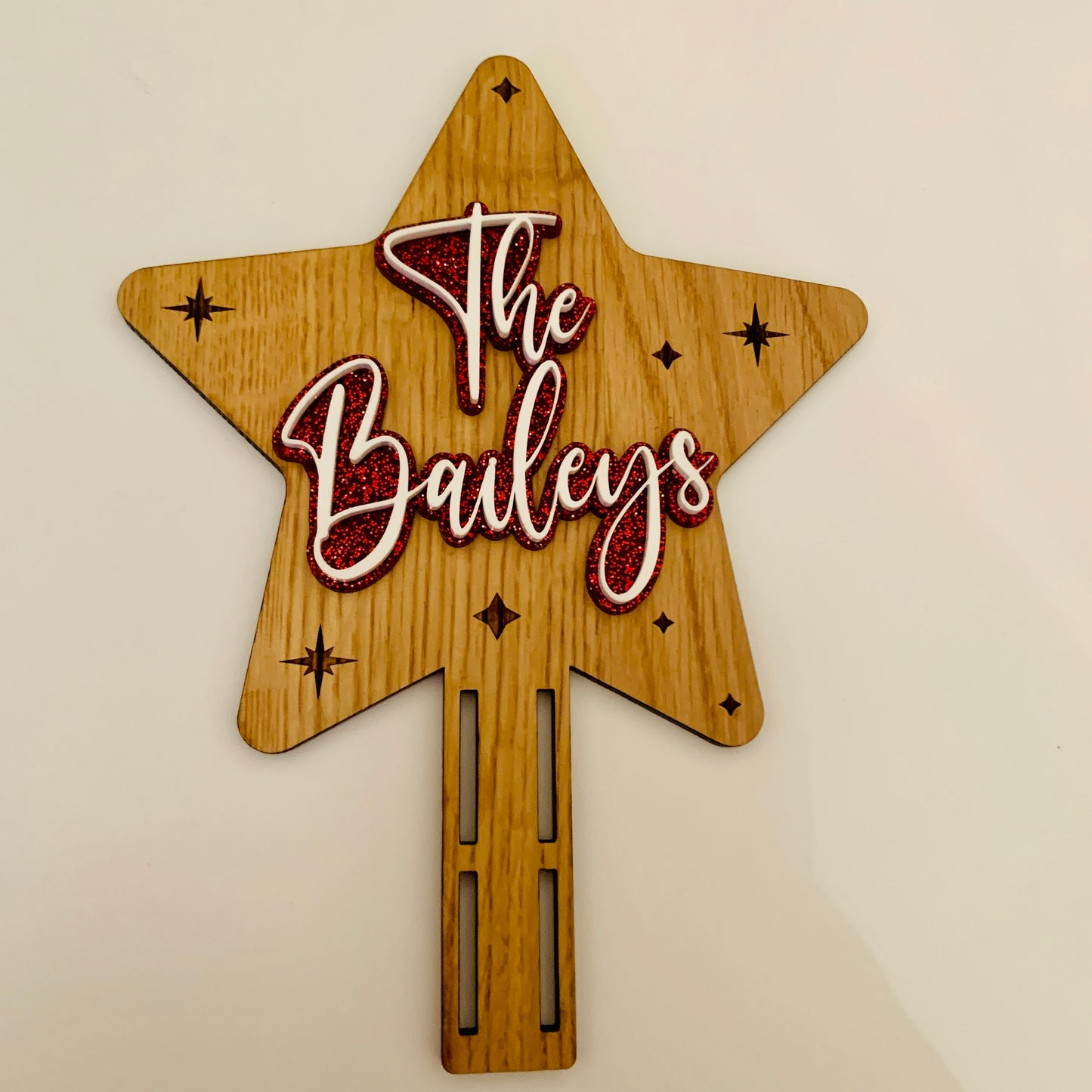 Personalised Christmas Tree Star Topper
