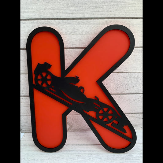 Racing Car Themed Wall Letters
