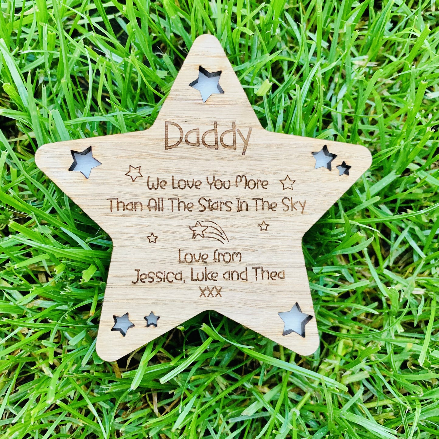 Personalised 'More Than All The Stars In The Sky' Mini Plaque