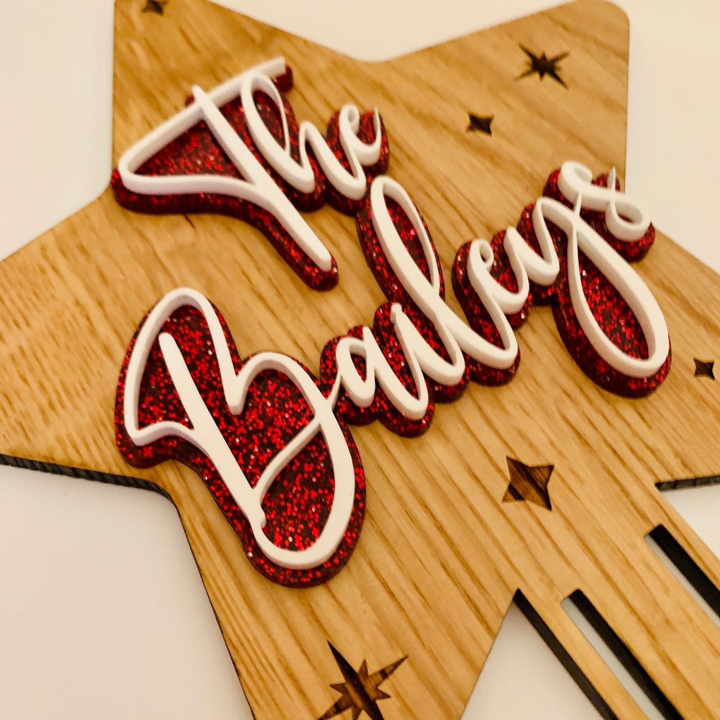 Personalised Christmas Tree Star Topper