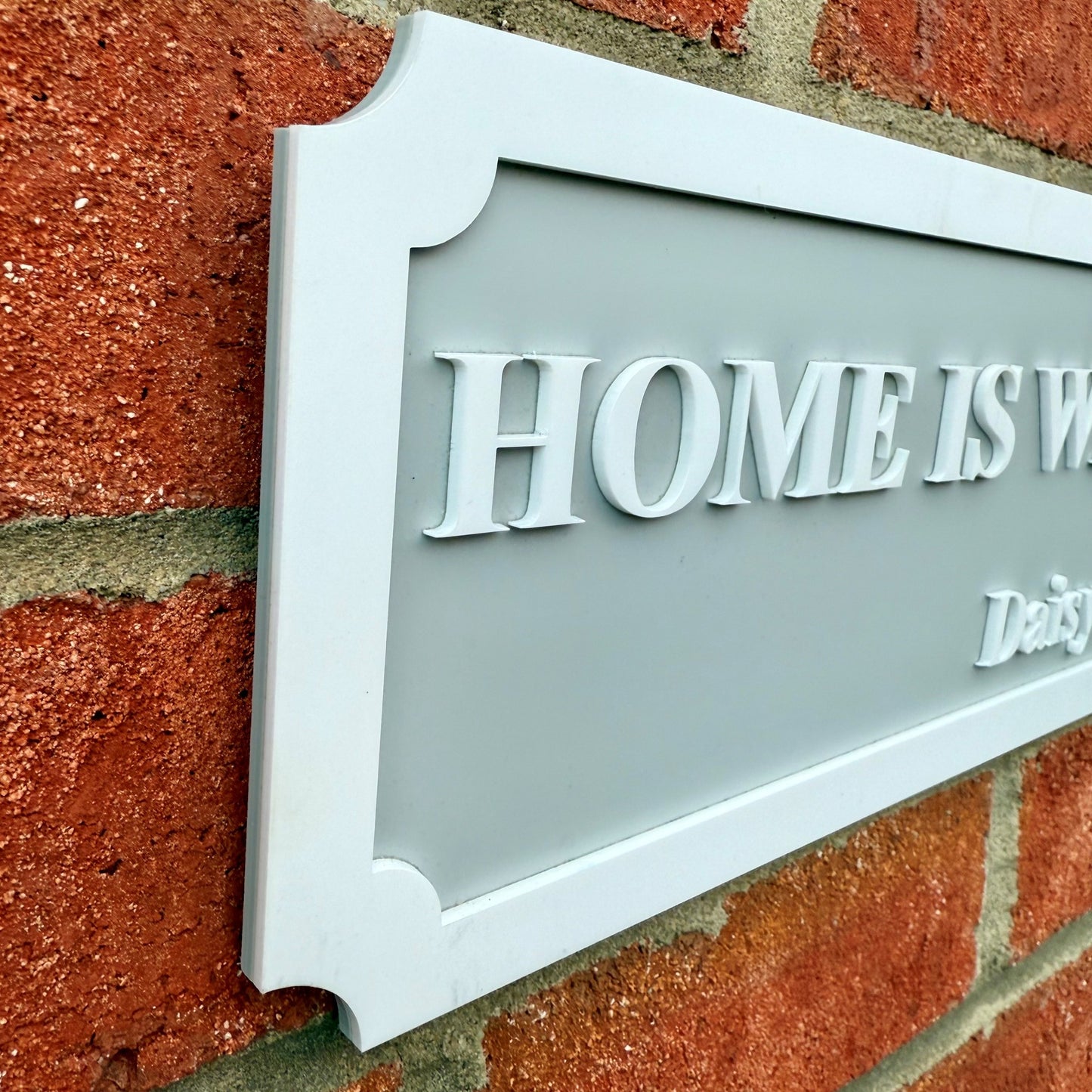 Personalised 3D Railway / Street Sign - Home Is Where My / Our Kids Are