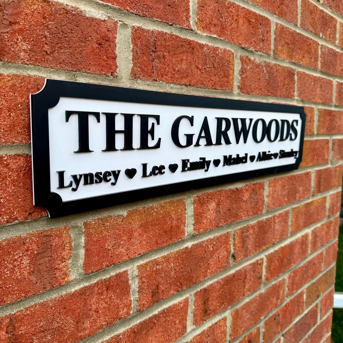 Personalised 3D Railway / Street Sign -  The Family Surname and First Names