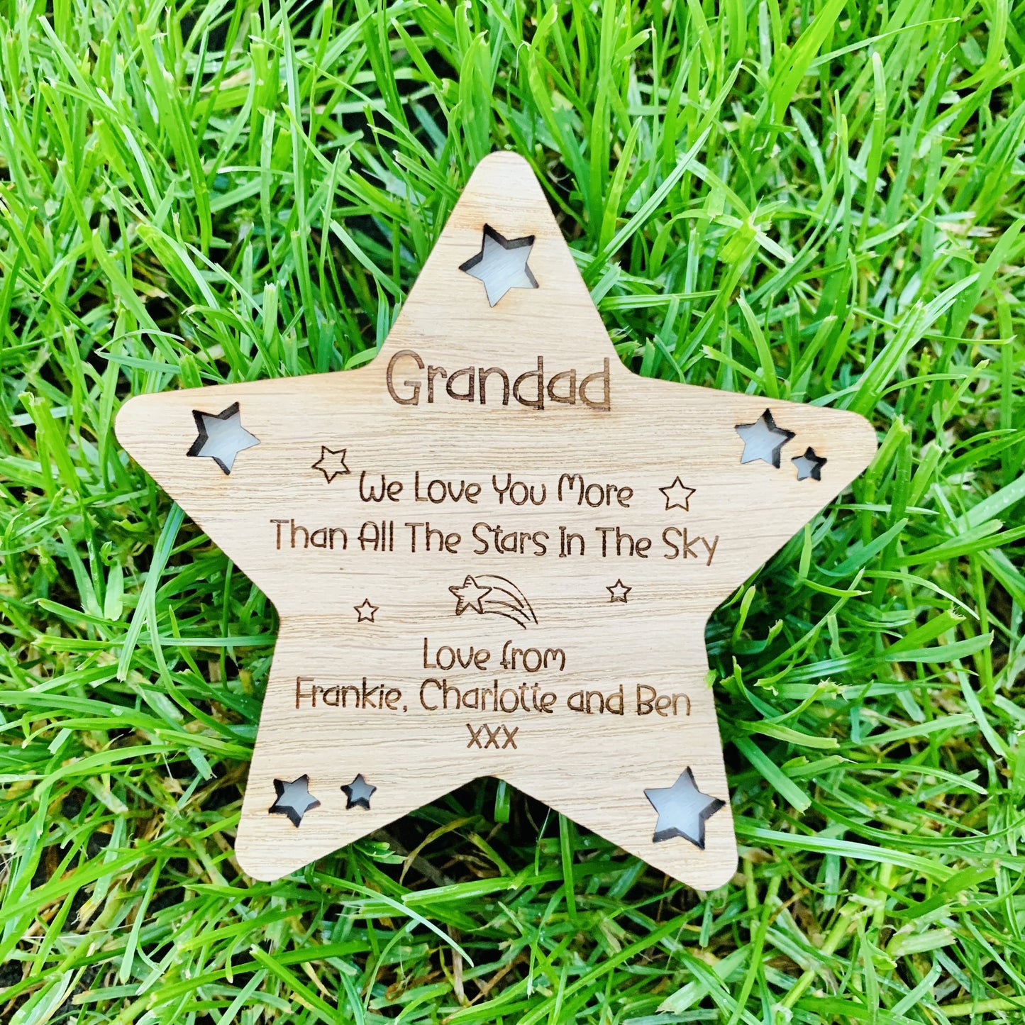 Personalised 'More Than All The Stars In The Sky' Mini Plaque