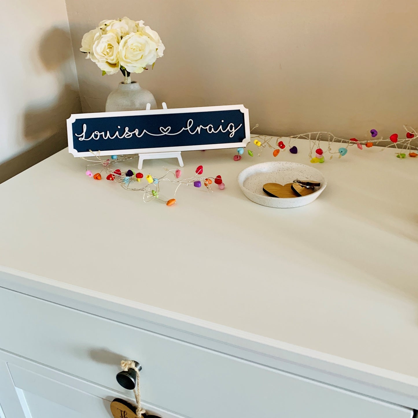 Personalised Mini Couples Names Street Sign