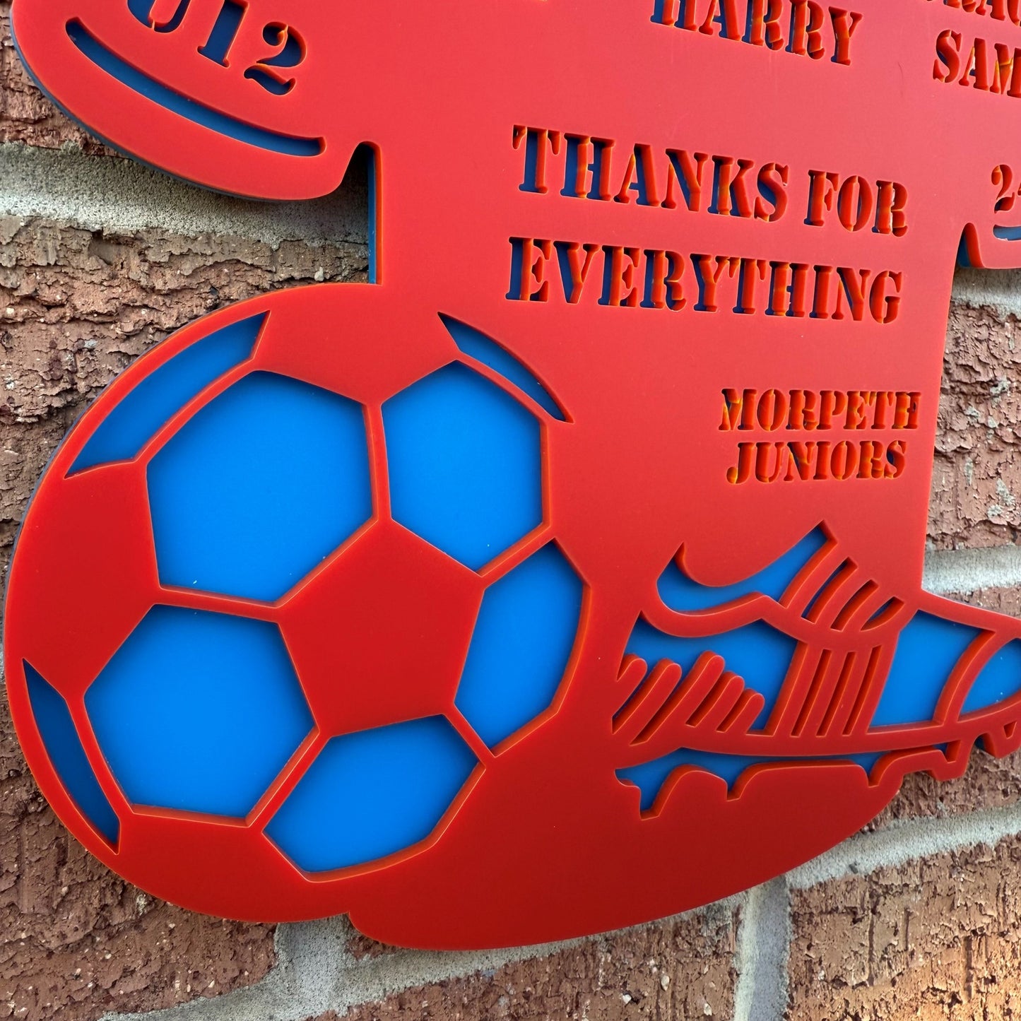 Personalised Acrylic Thanks Coach Football Shirt Plaque