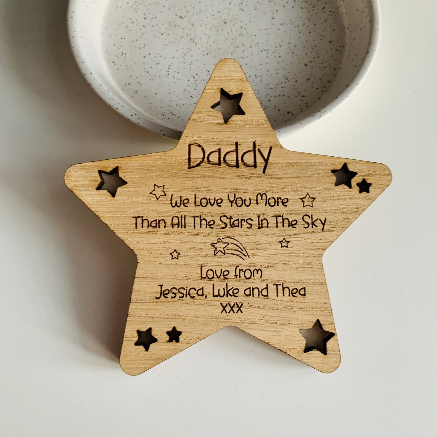 Personalised 'More Than All The Stars In The Sky' Mini Plaque