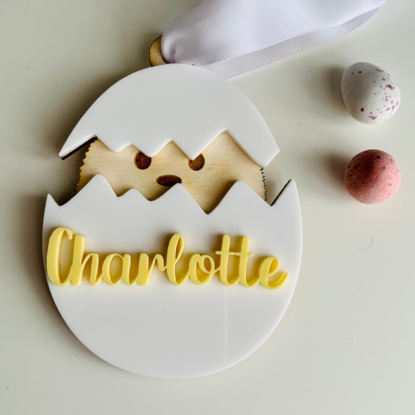 Personalised Easter Chick Basket Tag