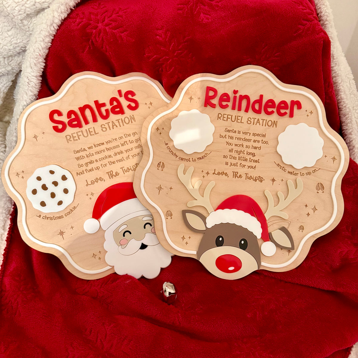 Personalised Reindeer Christmas Eve Treat Tray