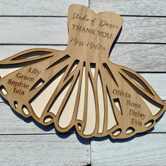 Personalised Thank You Dance Teacher Wooden Plaque