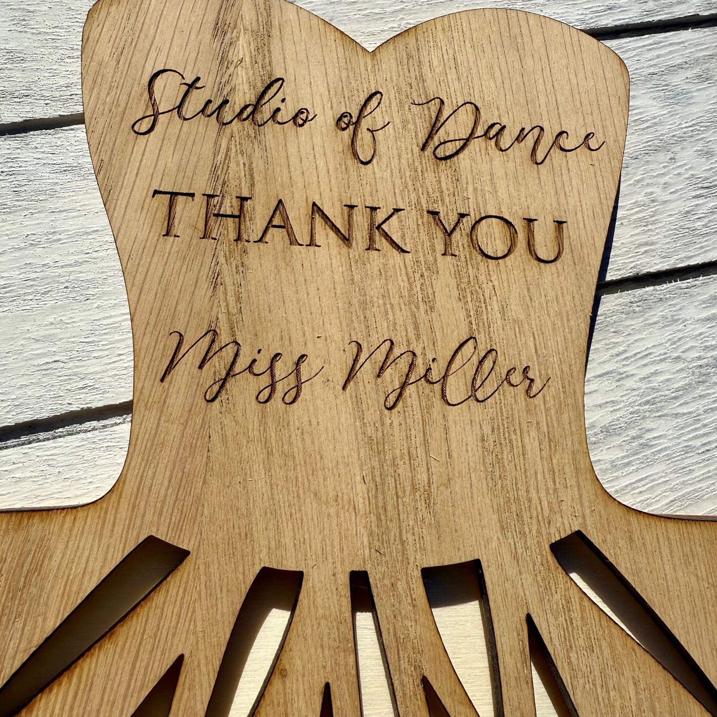 Personalised Thank You Dance Teacher Wooden Plaque