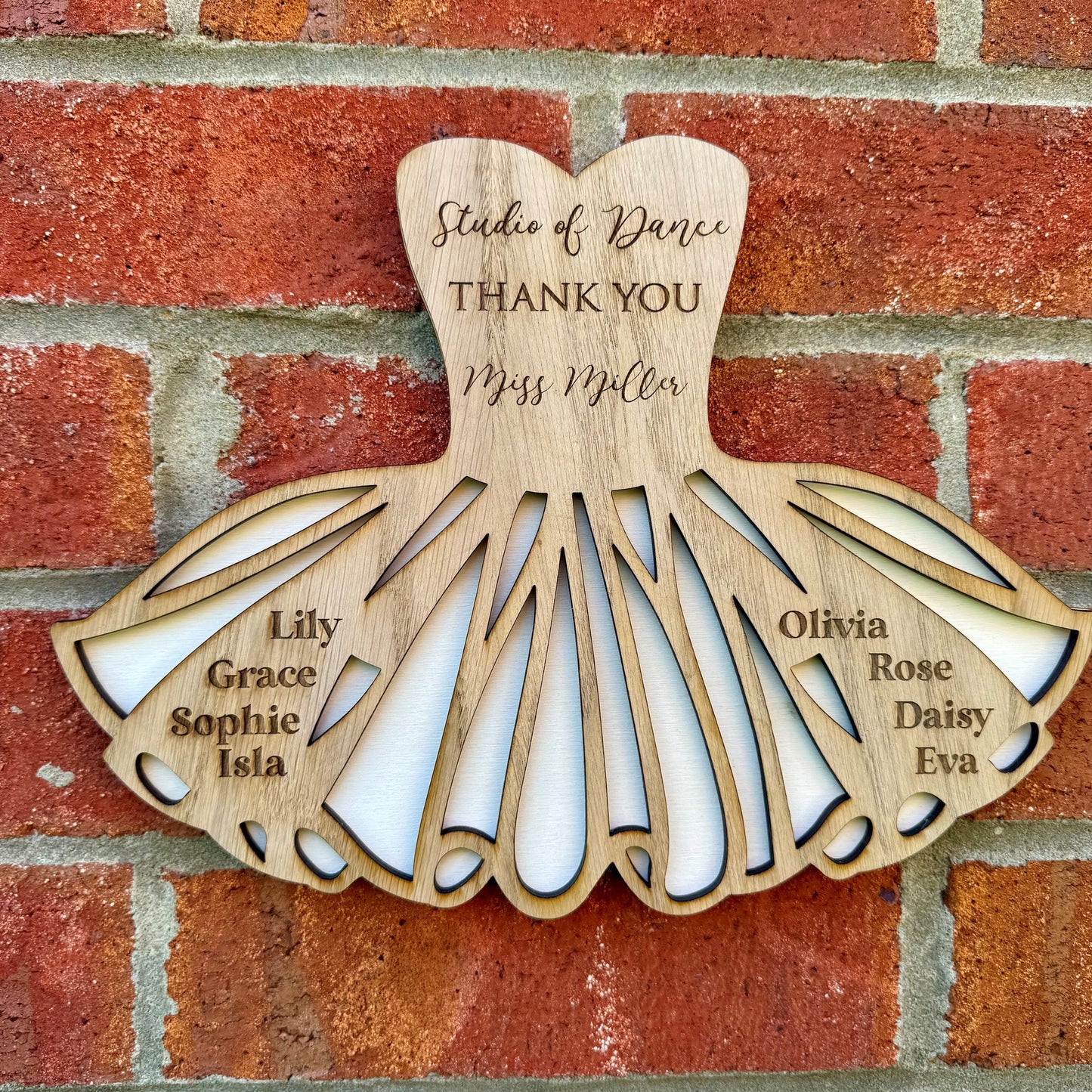 Personalised Thank You Dance Teacher Wooden Plaque