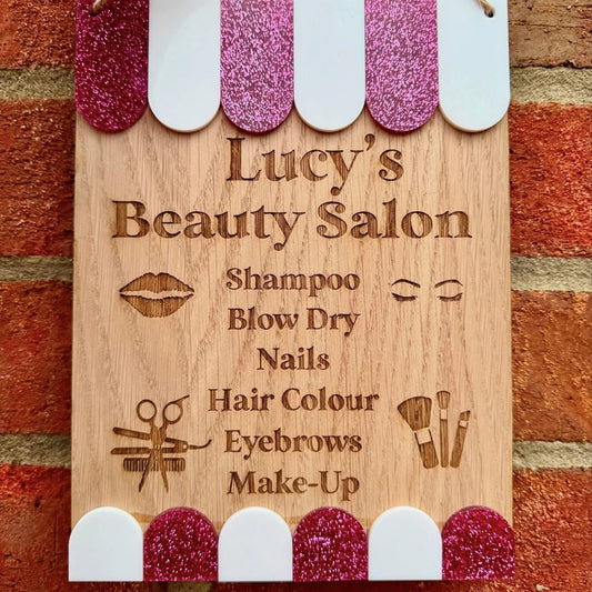 Personalised Children's Beauty Salon Role Play Sign