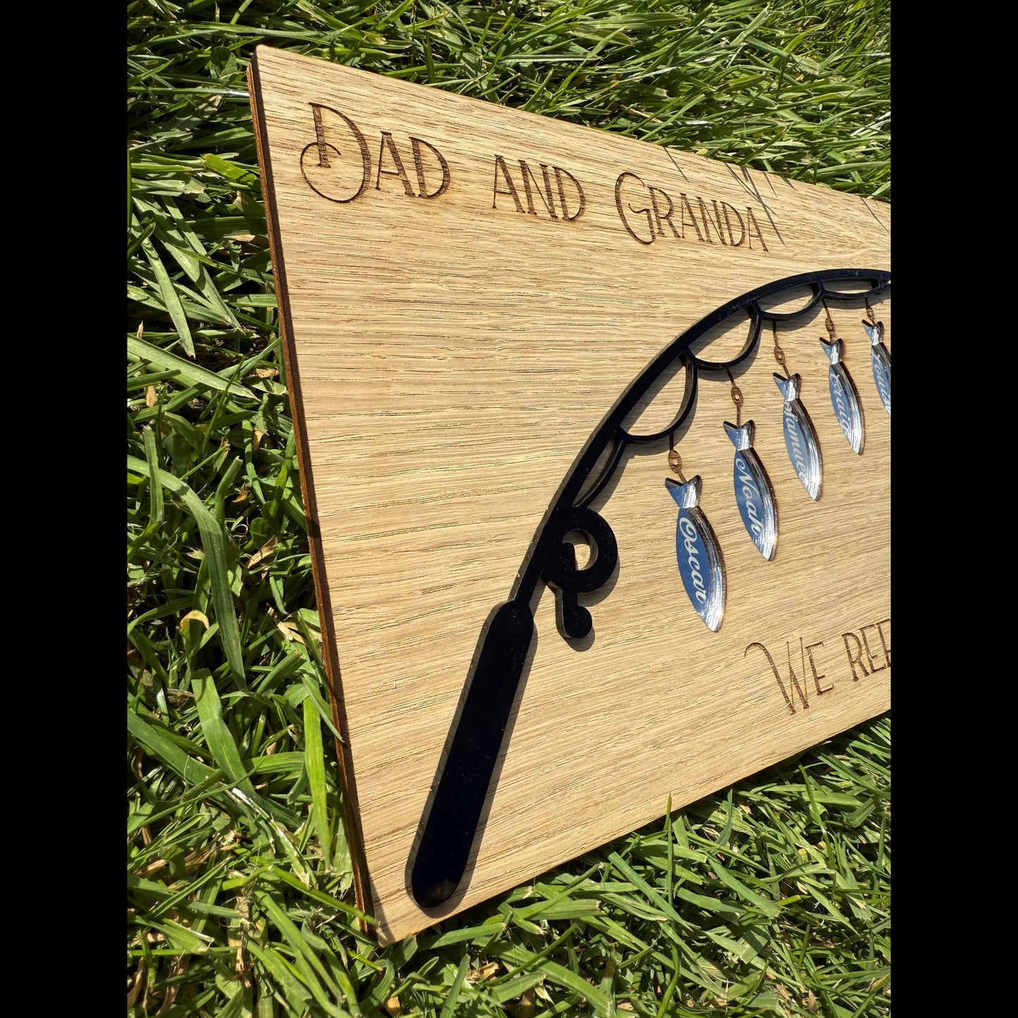 Personalised We Reely Love You Fishing Plaque