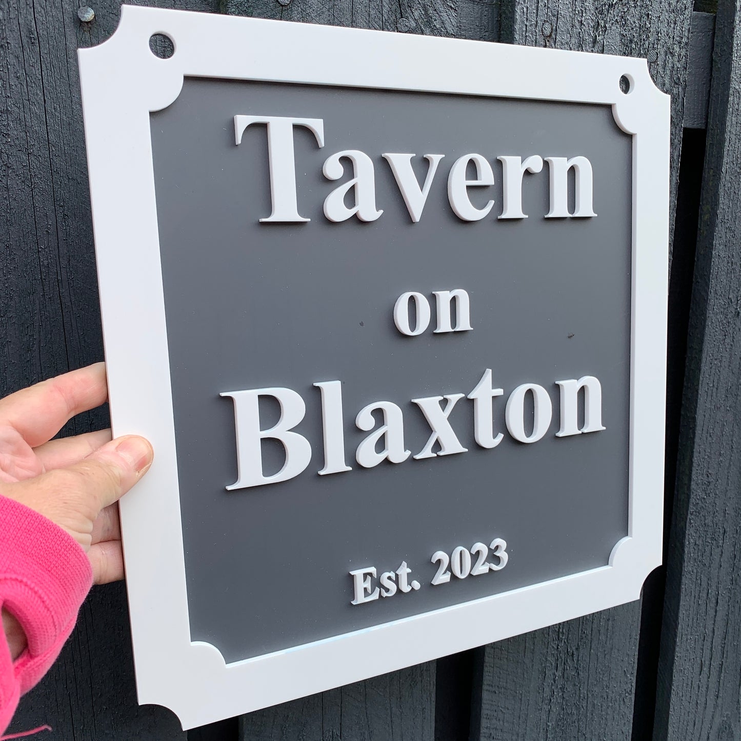 Personalised Square Bar Sign