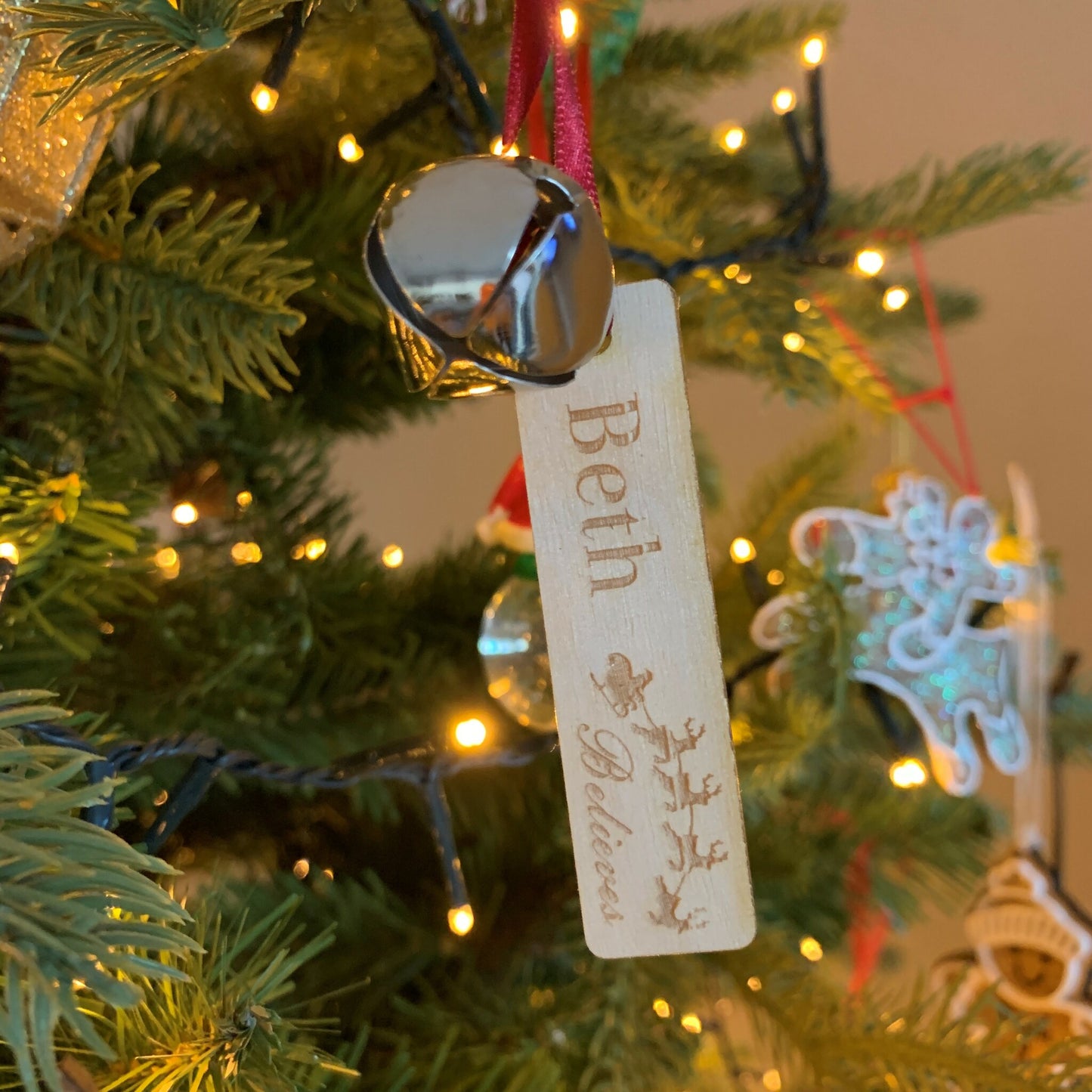 Personalised Small  Santa Sleigh Bell