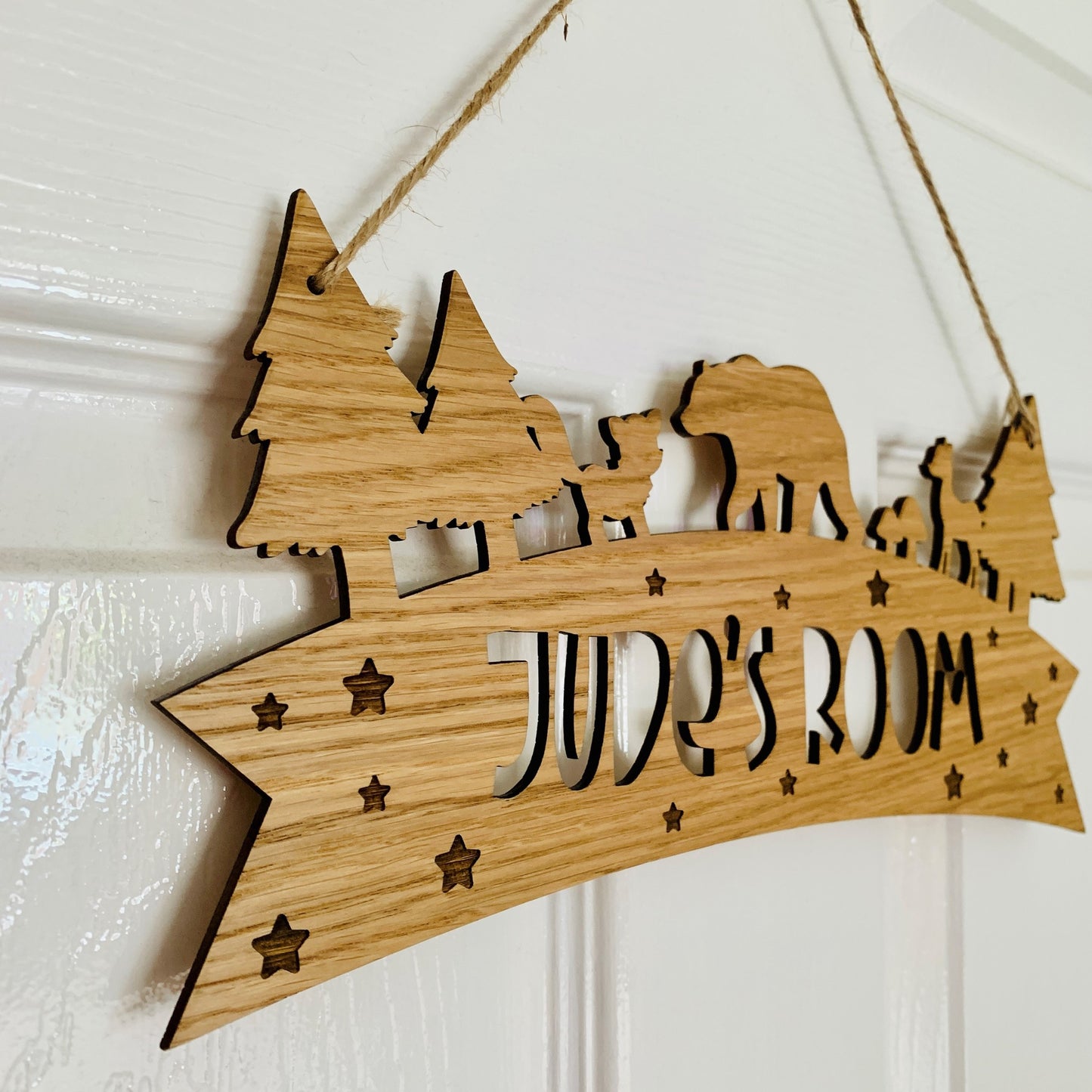 Personalised Woodland Nursery Name Sign