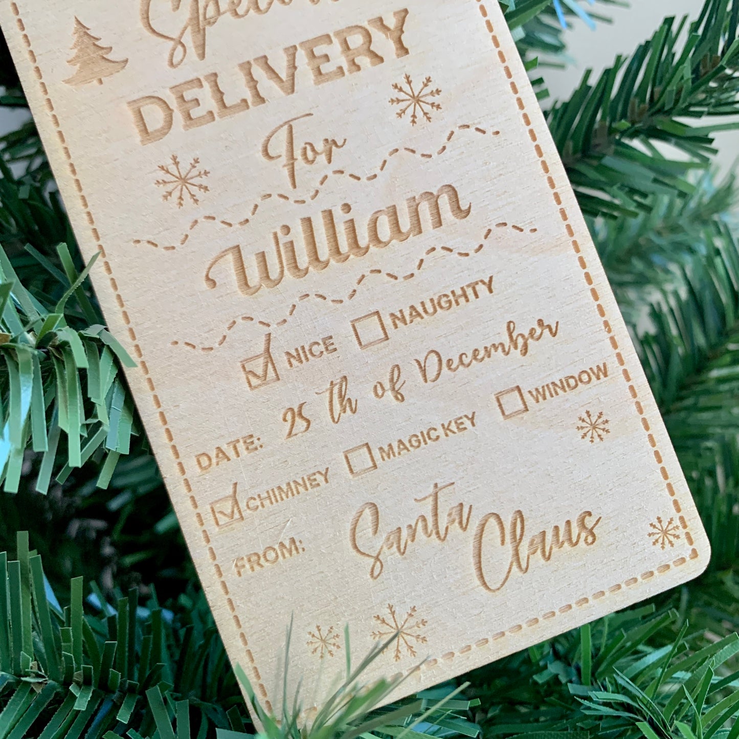 Personalised Christmas Tree Delivery Gift Tag