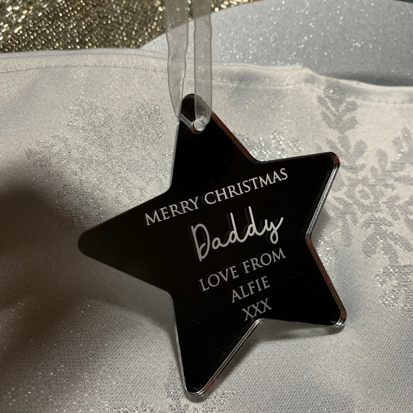 Personalised Acrylic Star Decoration
