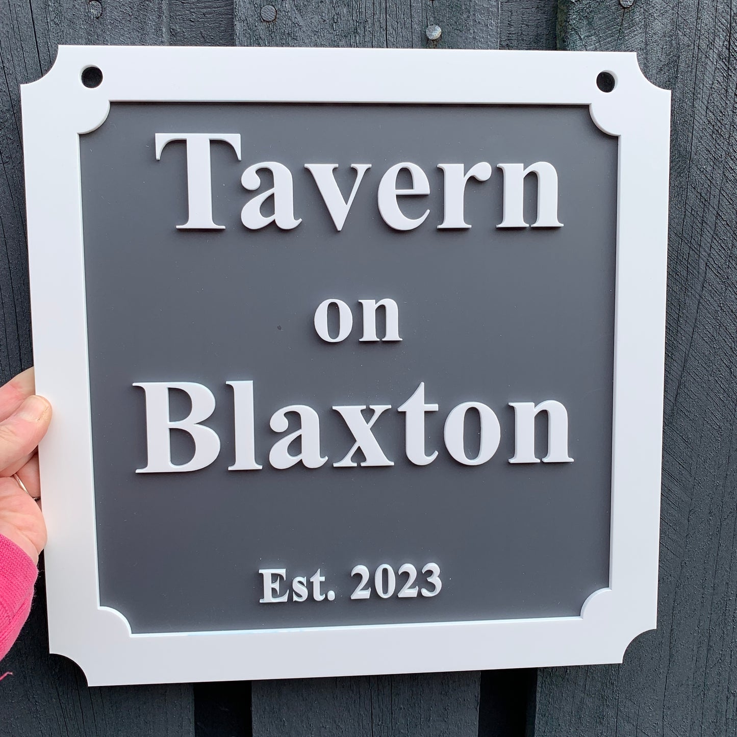 Personalised Square Bar Sign