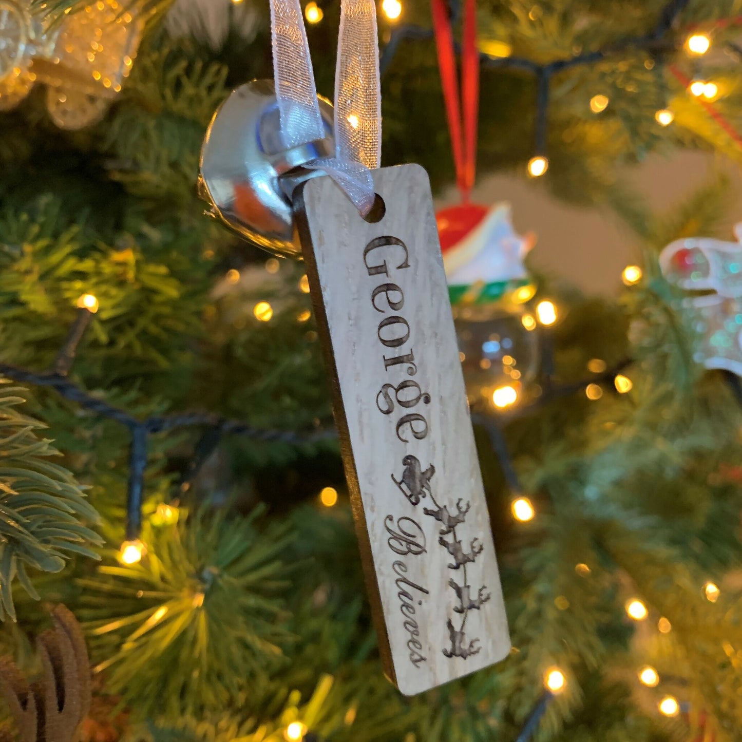 Personalised Small  Santa Sleigh Bell