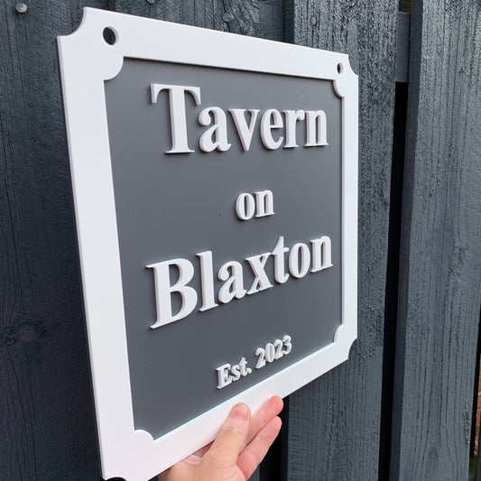 Personalised Square Bar Sign