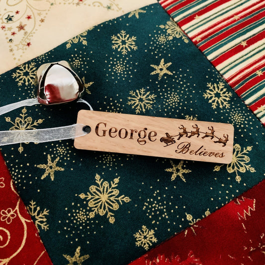 Personalised Small  Santa Sleigh Bell