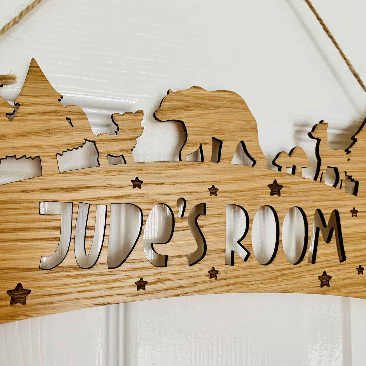 Personalised Woodland Nursery Name Sign