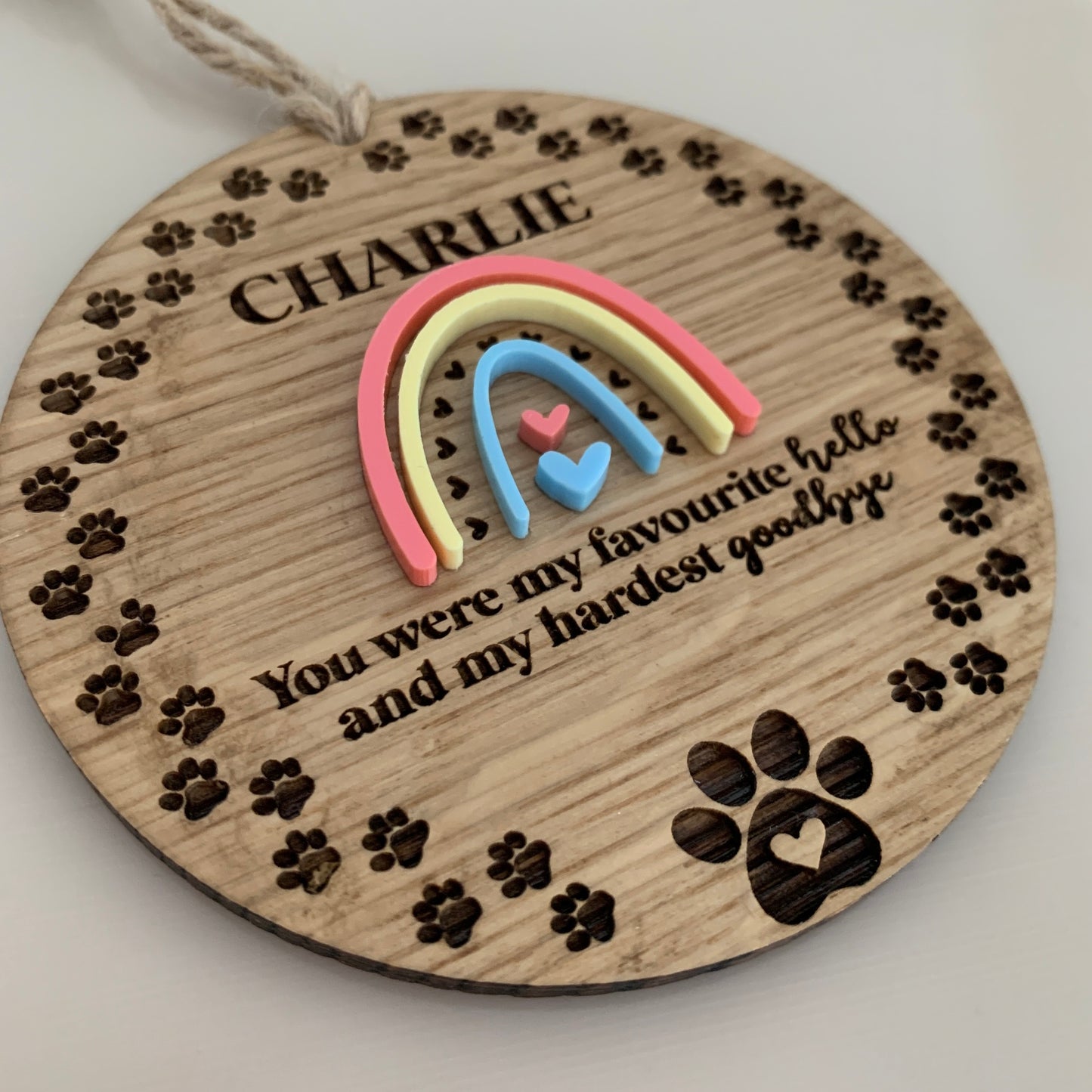 Personalised Pet Rainbow Bridge Memorial Keepsake