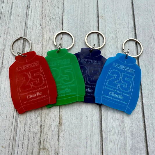 Personalised Class of 2025 Leavers Hoodie Keyring – The Perfect Year 6 Keepsake!