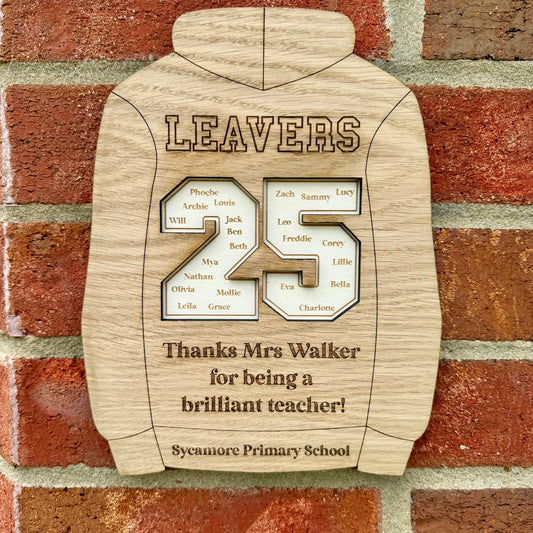 Personalised Class of 2025 Leavers Plaque – A Heartfelt Gift for a Special Teacher