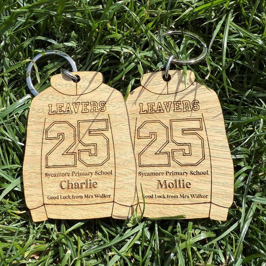 Personalised Class of 2025 Leavers Hoodie Keyring
