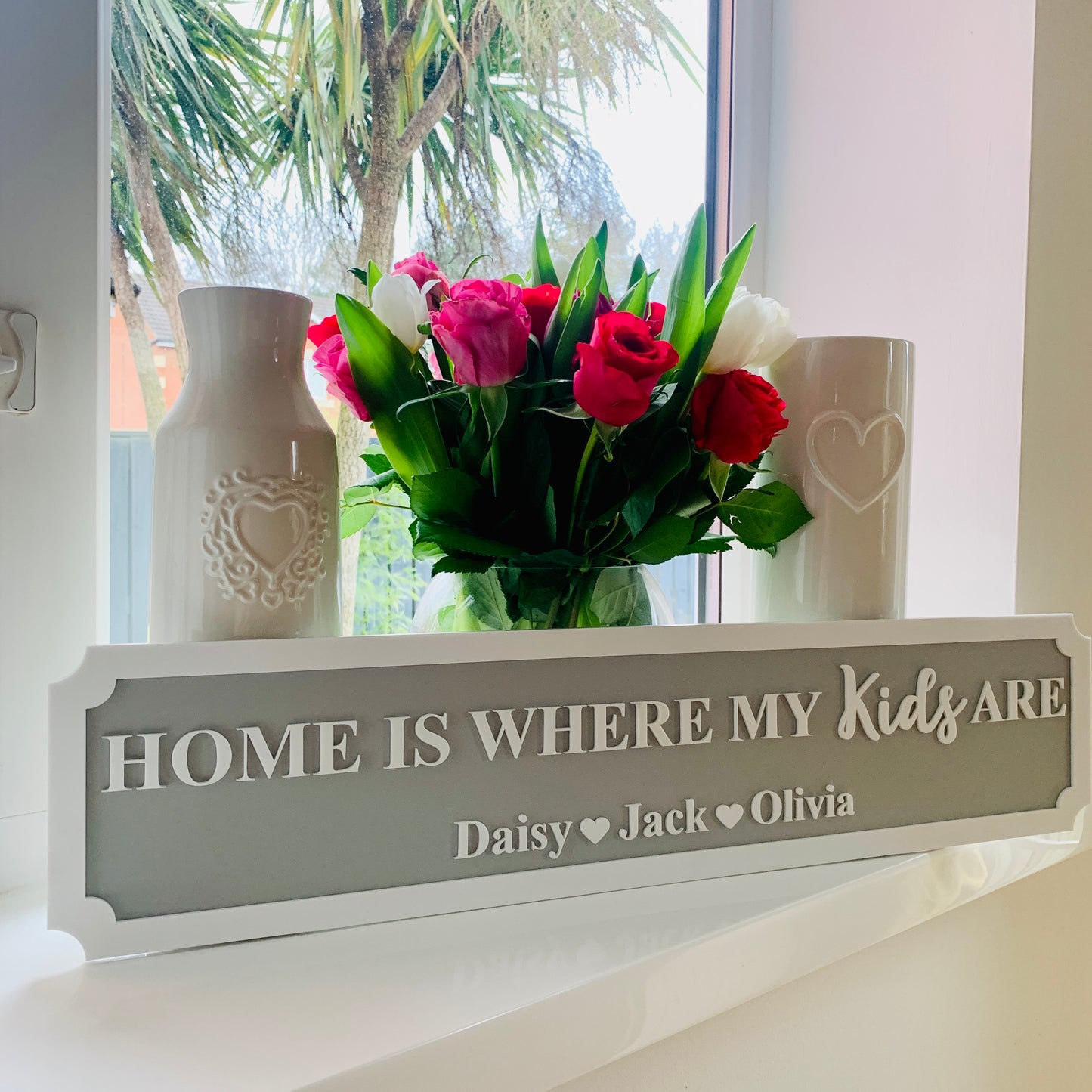 Personalised 3D Railway / Street Sign - Home Is Where My / Our Kids Are