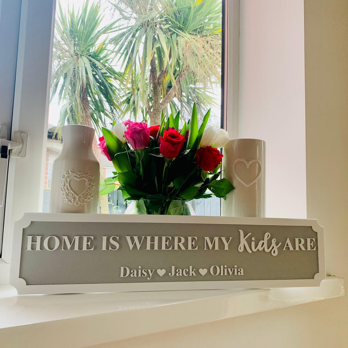 Personalised 3D Railway / Street Sign - Home Is Where My / Our Kids Are